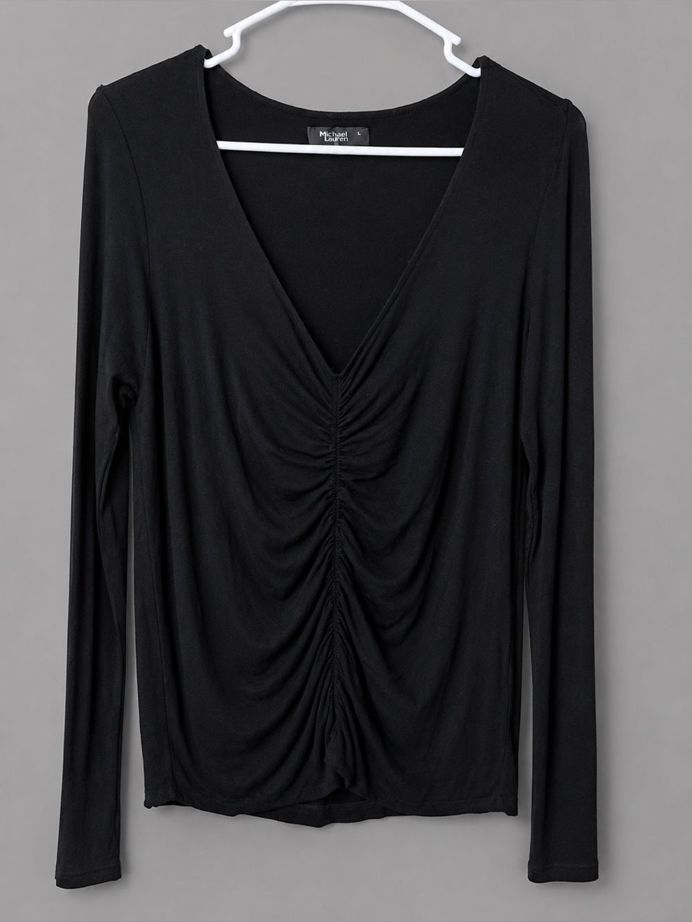 Michael Lauren black long sleeve top
